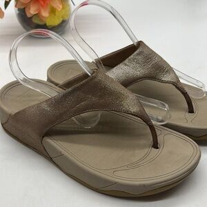 Fitflop Gold Sandals with Comfort and Style Size 7 FFL8187